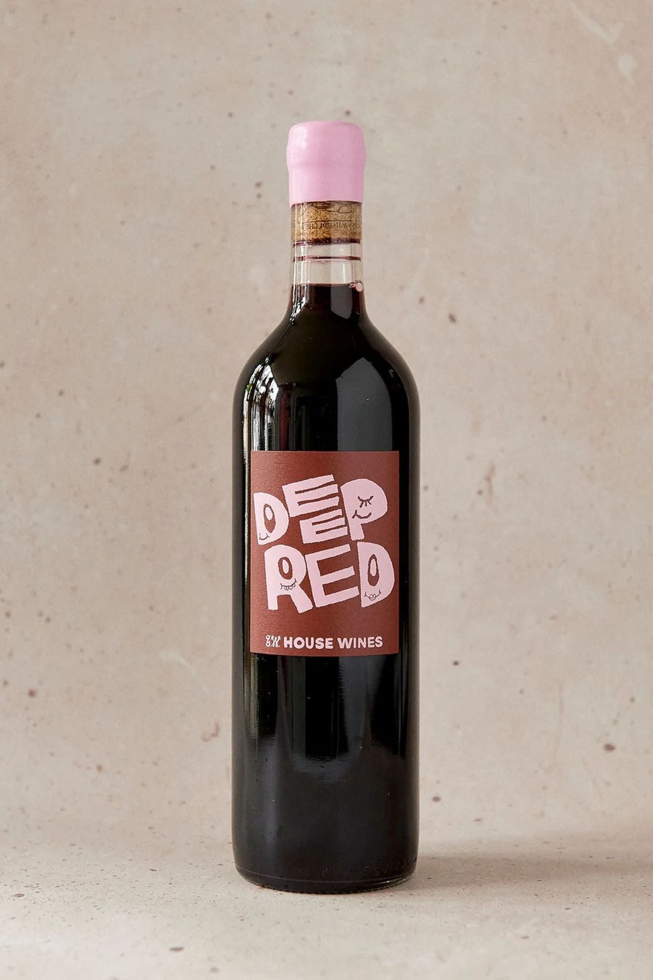 A bottle of house wine from Grape Witches