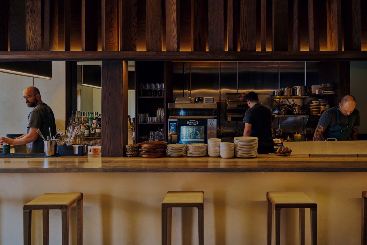 The bar at Sana, a spa in Toronto
