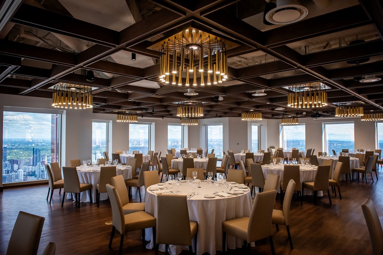 The dining room at SixtyEight, the new event venue from Oliver and Bonacini