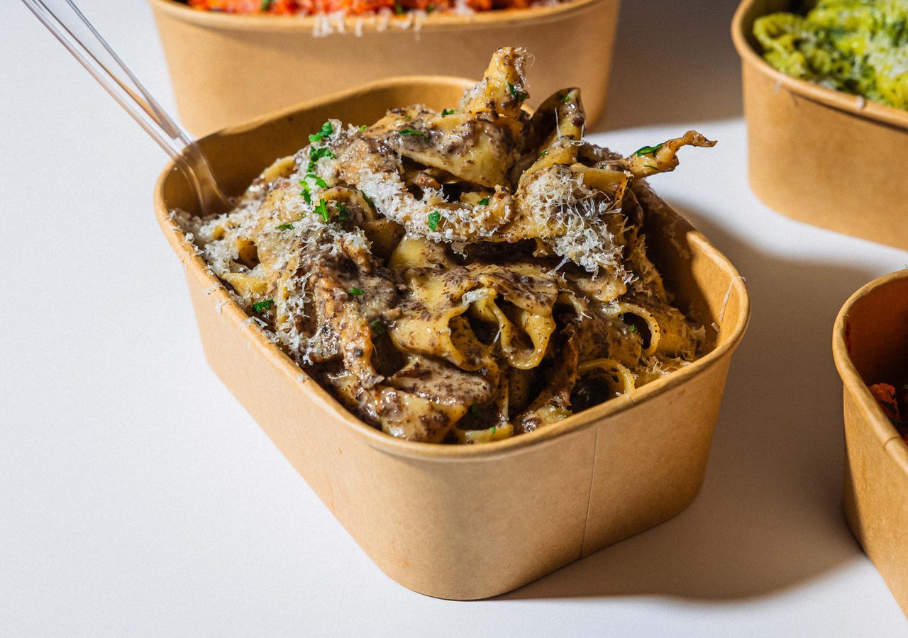 Pappardelle in a truffle cream sauce