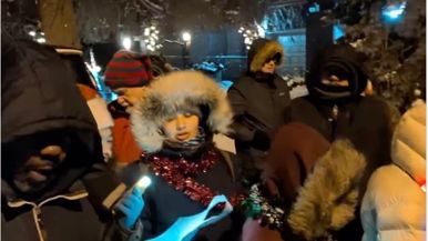 Christmas carollers visited Doug Ford's house to protest Bill 60