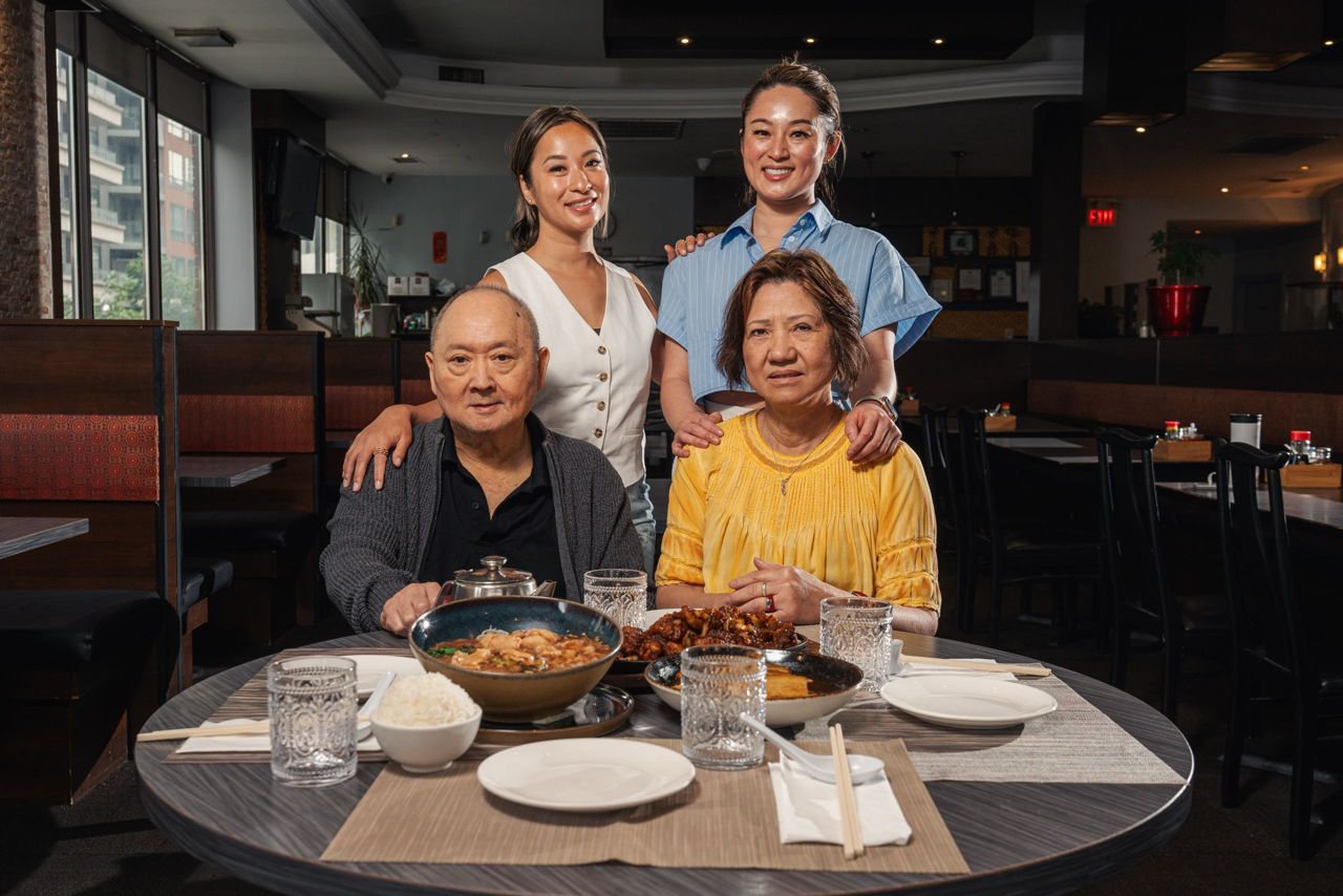 The Wang family at their Toronto restaurant Yueh Tung