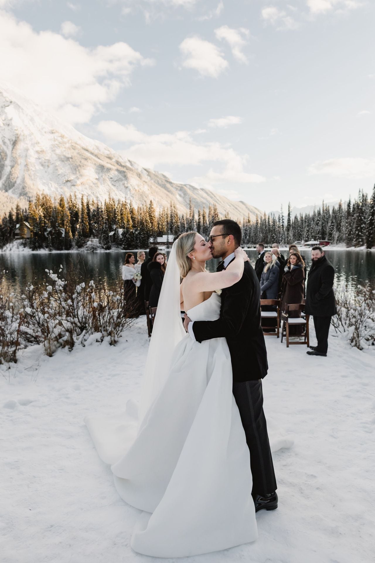 Real Weddings: Inside a Toronto couple's picturesque secret elopement on a snowy mountainside