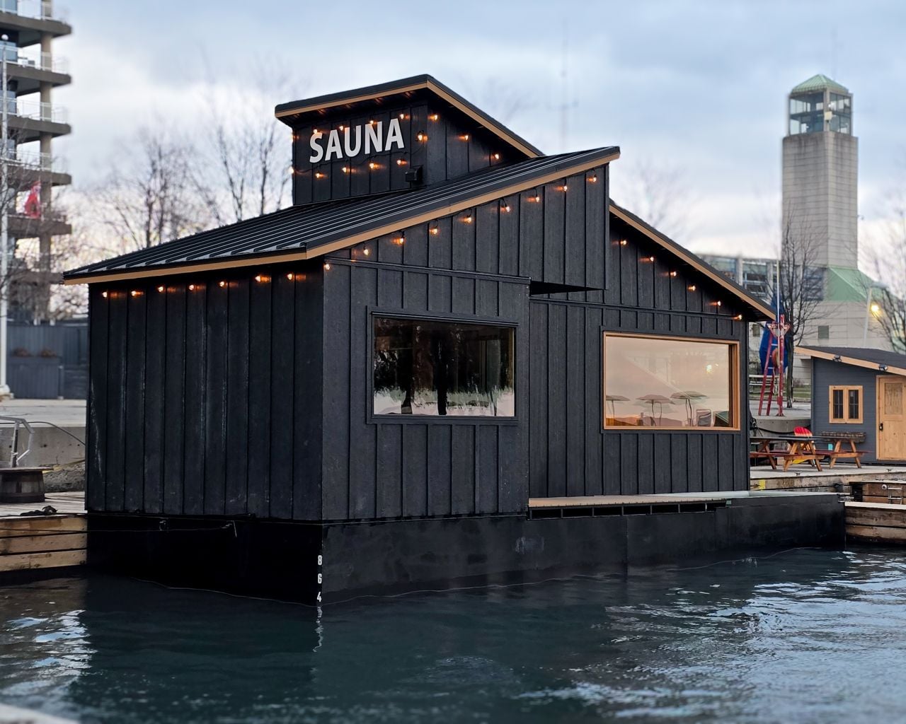 A bougie new floating sauna just opened near the waterfront