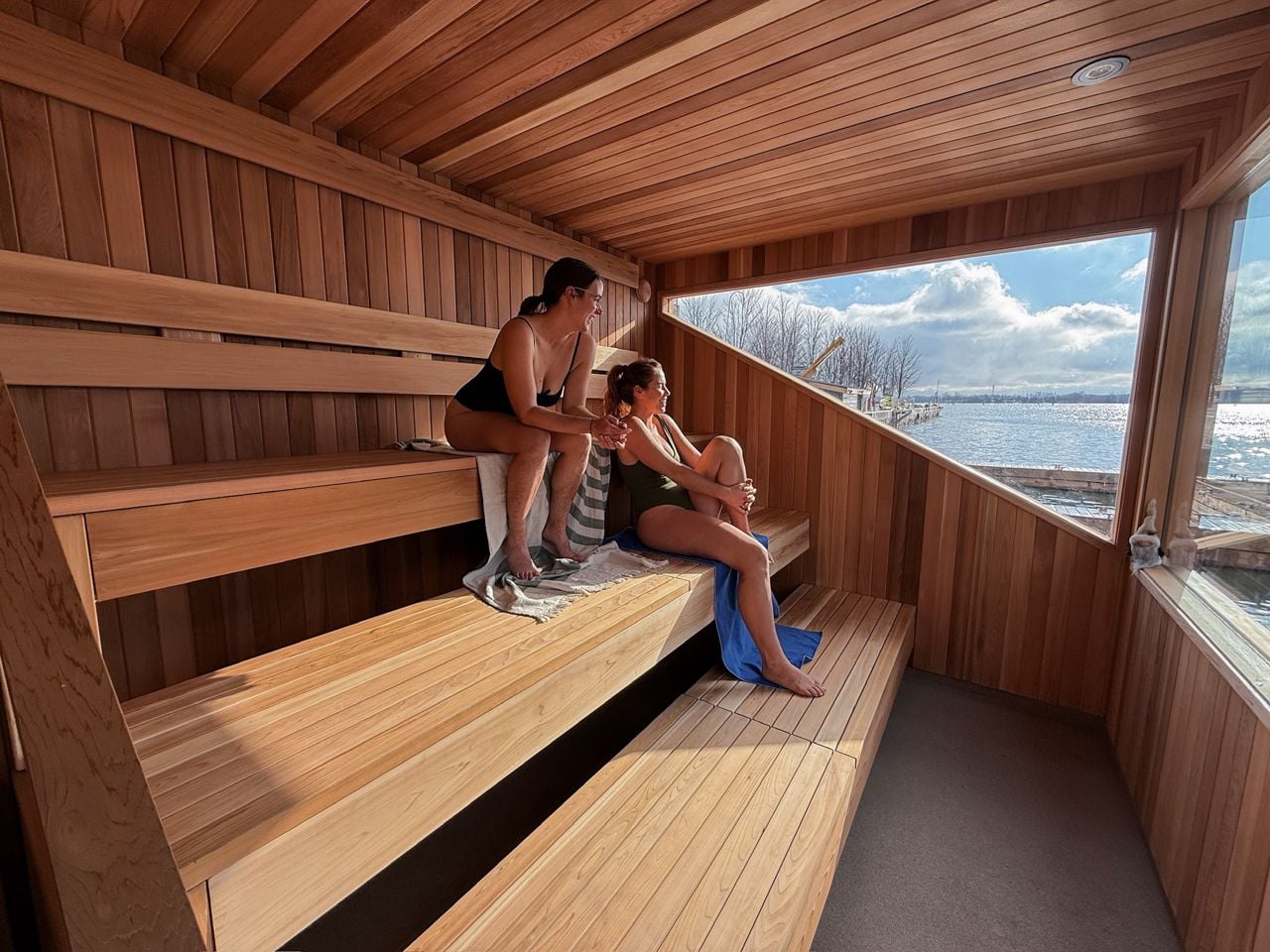 A bougie new floating sauna just opened near the waterfront
