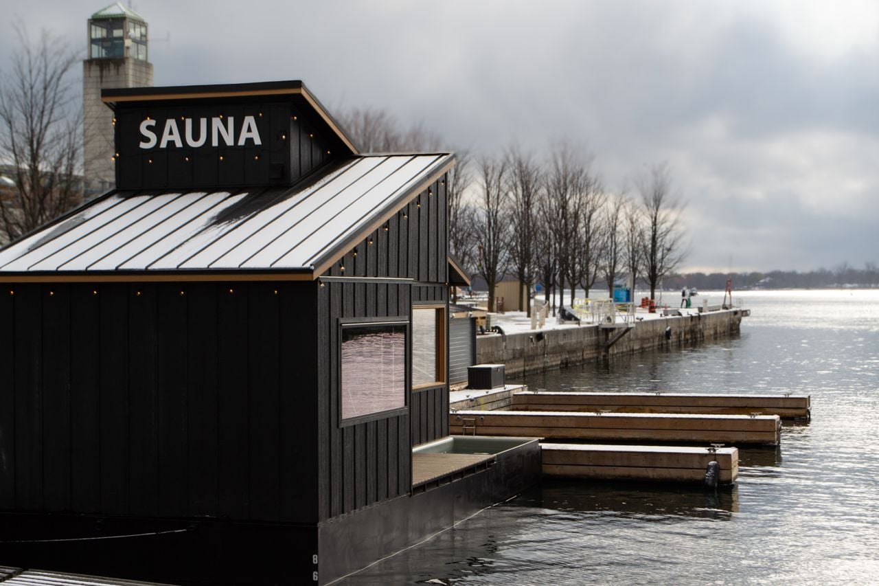 A bougie new floating sauna just opened near the waterfront