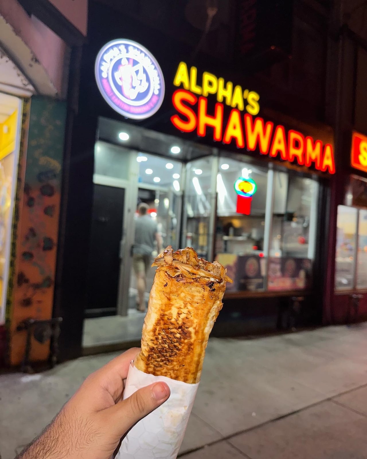 A shawarma wrap from Alpha's Shawarma
