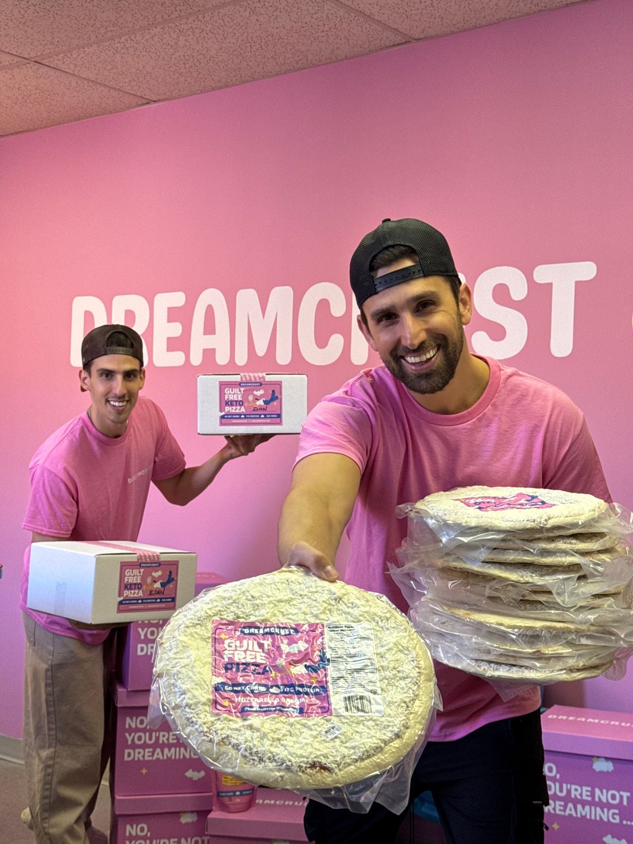 The brothers behind Dreamcrust, a high-protein pizza