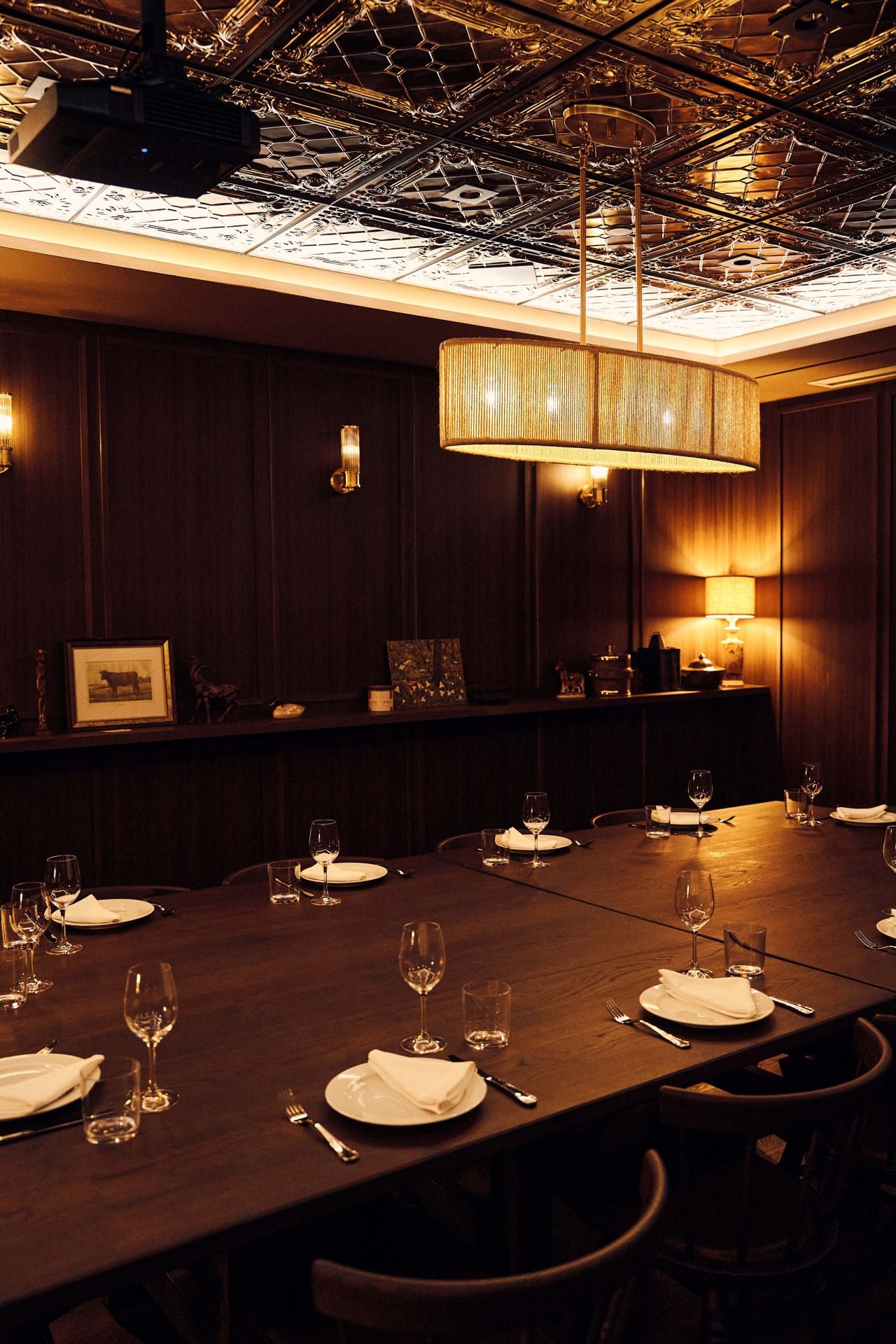 The private dining room at the Iron Cow Public House