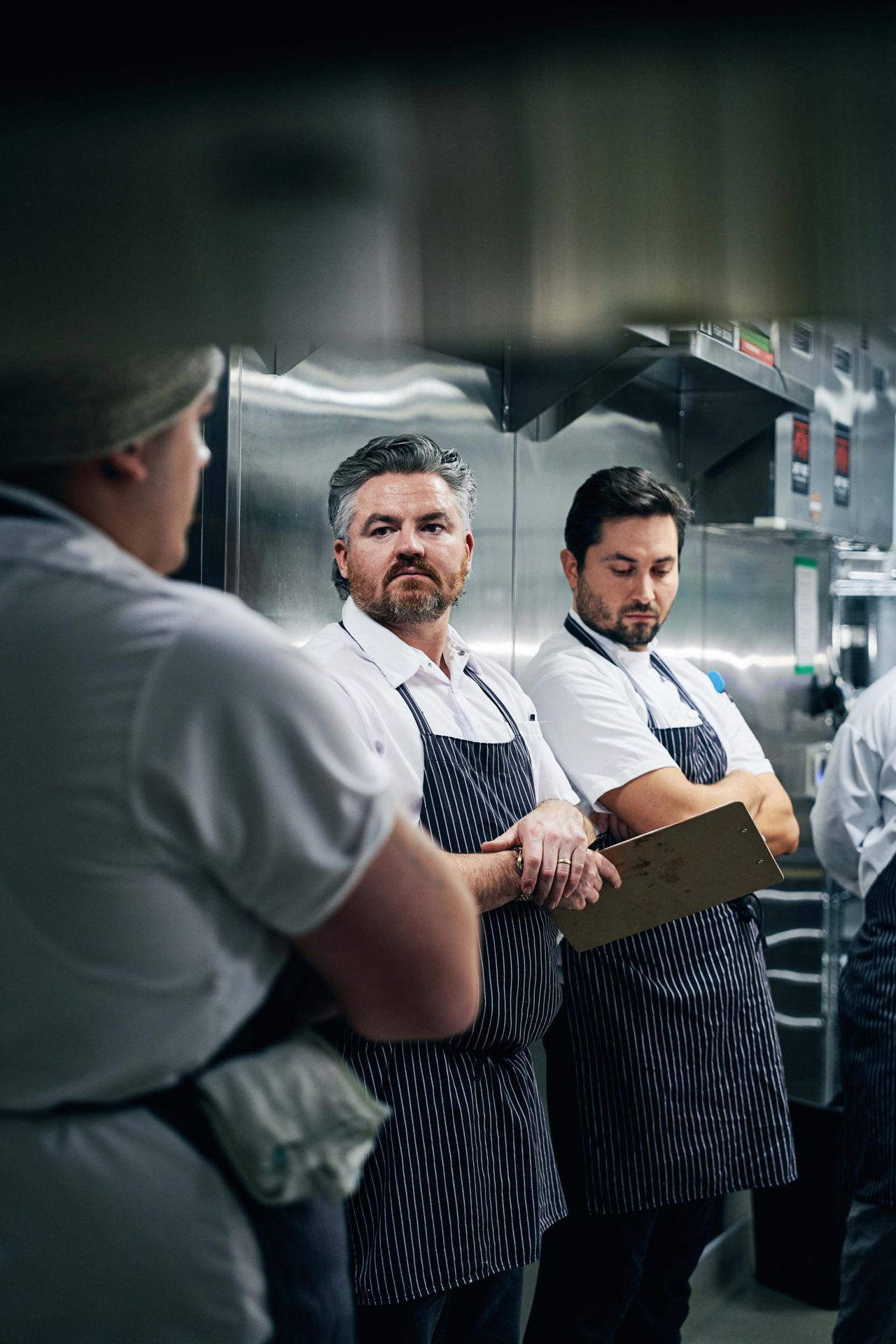Coulson Armstrong and his team in the Iron Cow kitchen
