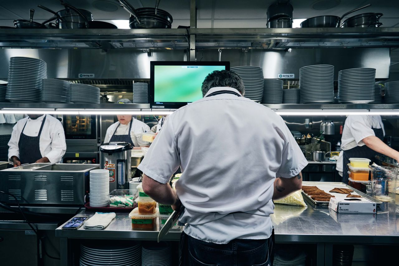 Coulson Armstrong in the kitchen of Iron Cow