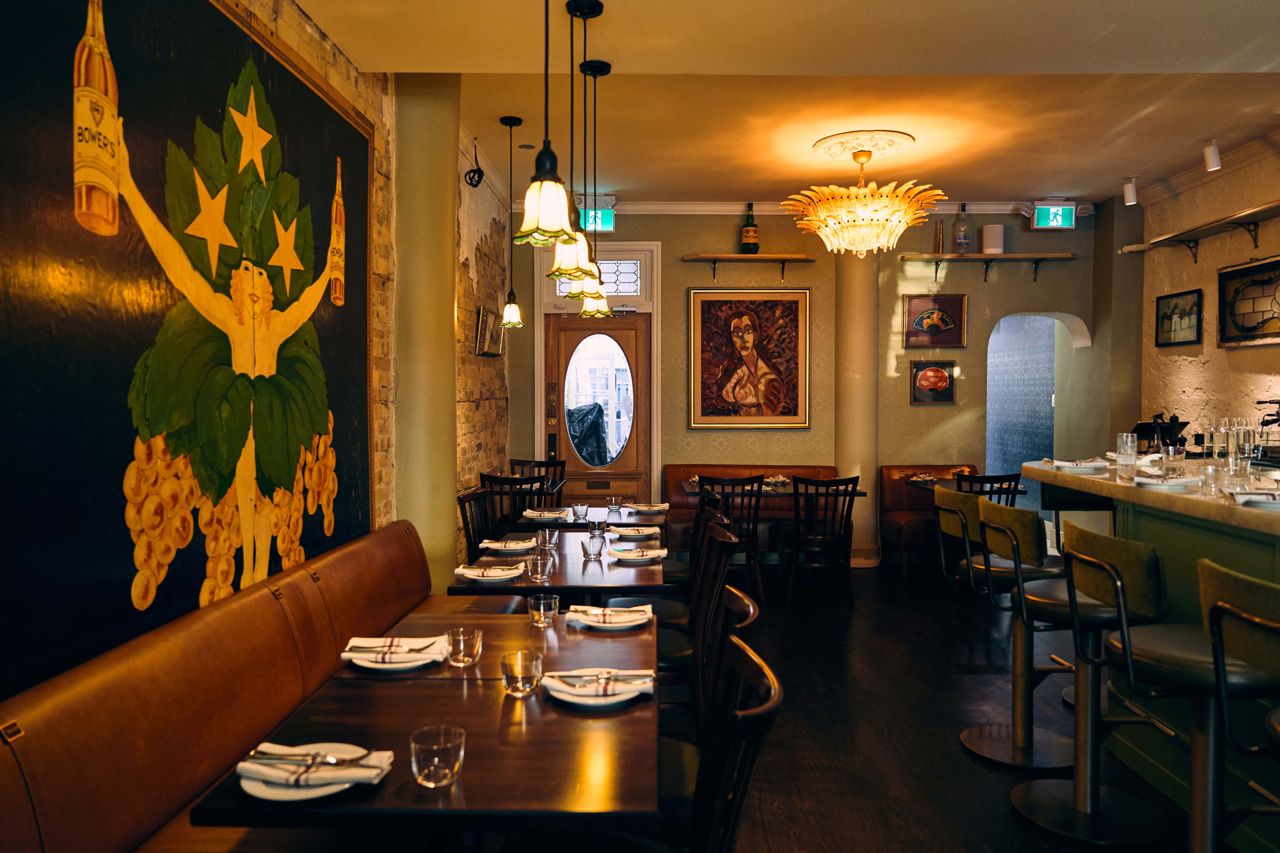 The dining room and bar of Seahorse Restaurant