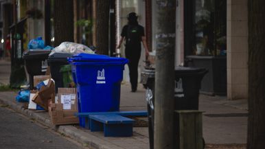 A provincial recycling truck collected one Toronto resident's bin but skipped the rest of the street