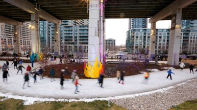 The city dreams of stretching the Bentway from Dufferin all the way to the DVP