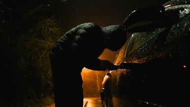 A Whitby teenager chased car thieves away with a hockey stick