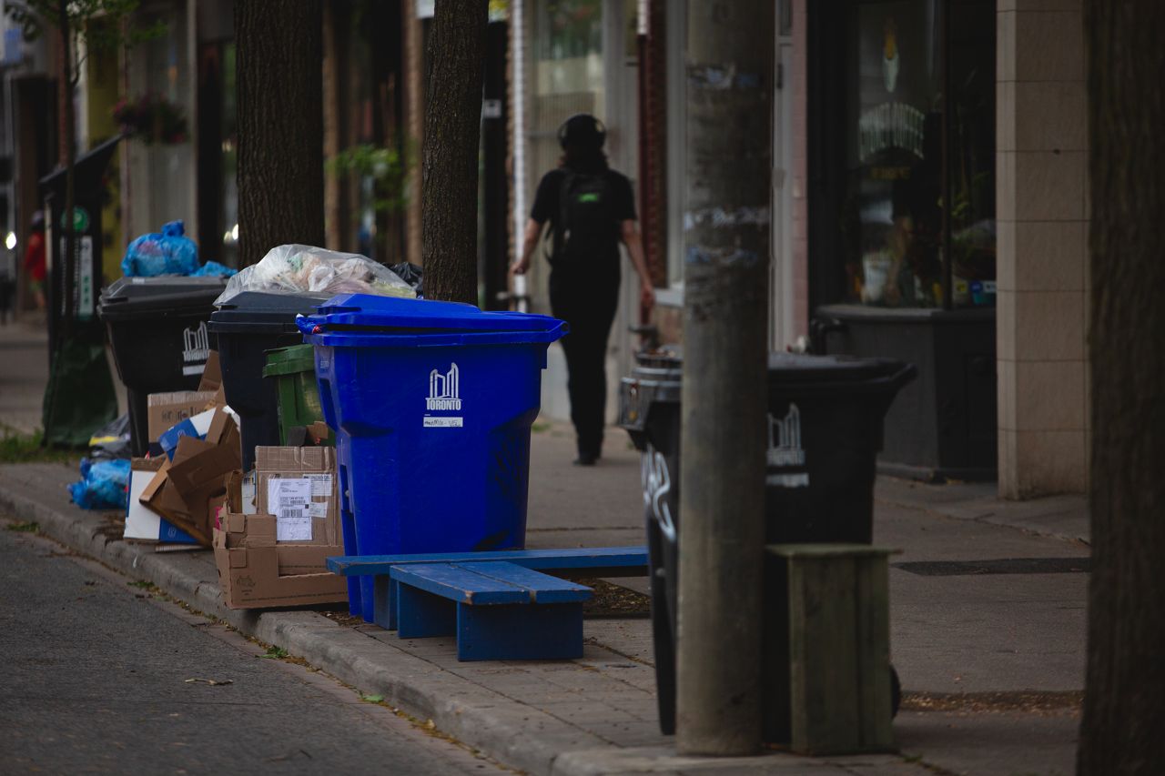A provincial recycling truck collected one Toronto resident's bin but skipped the rest of the street
