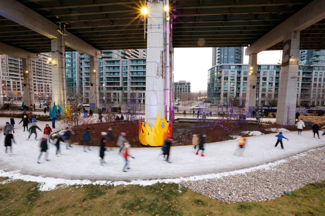 The city dreams of stretching the Bentway from Dufferin all the way to the DVP