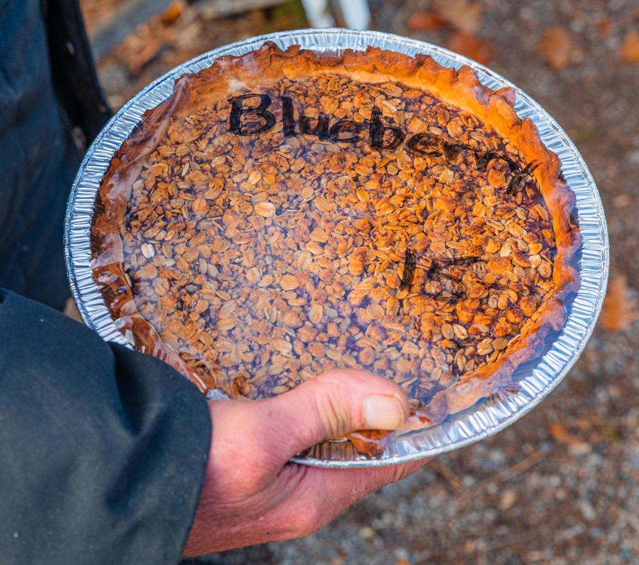 A blueberry pie from Rouge Park Pie Stand