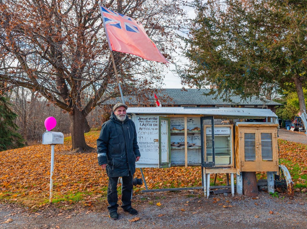 Glenn Barkey stands outside his Rouge Park Pie Stand