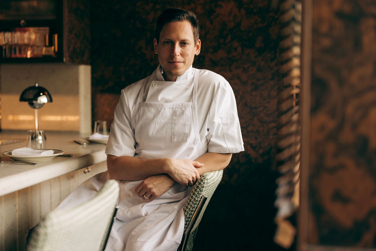 David Schwartz, pictured at the bar in his restaurant Linny's