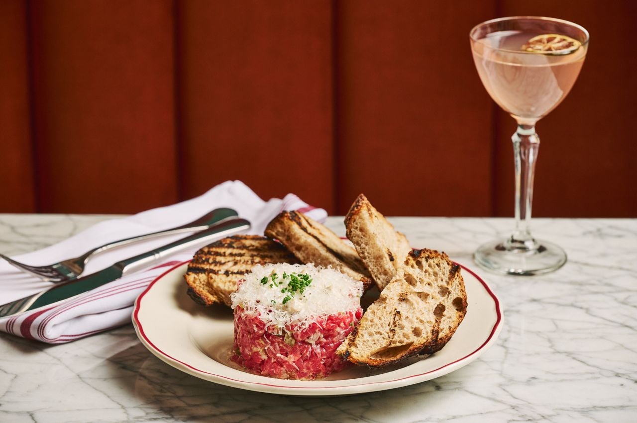 Beef tartare with grilled sourdough