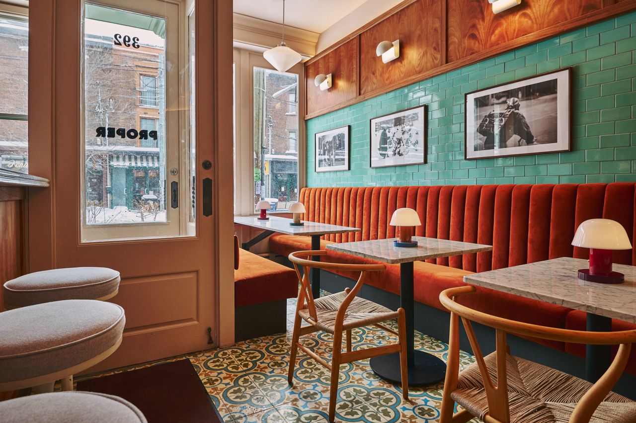 The entrance and front dining room at Proper