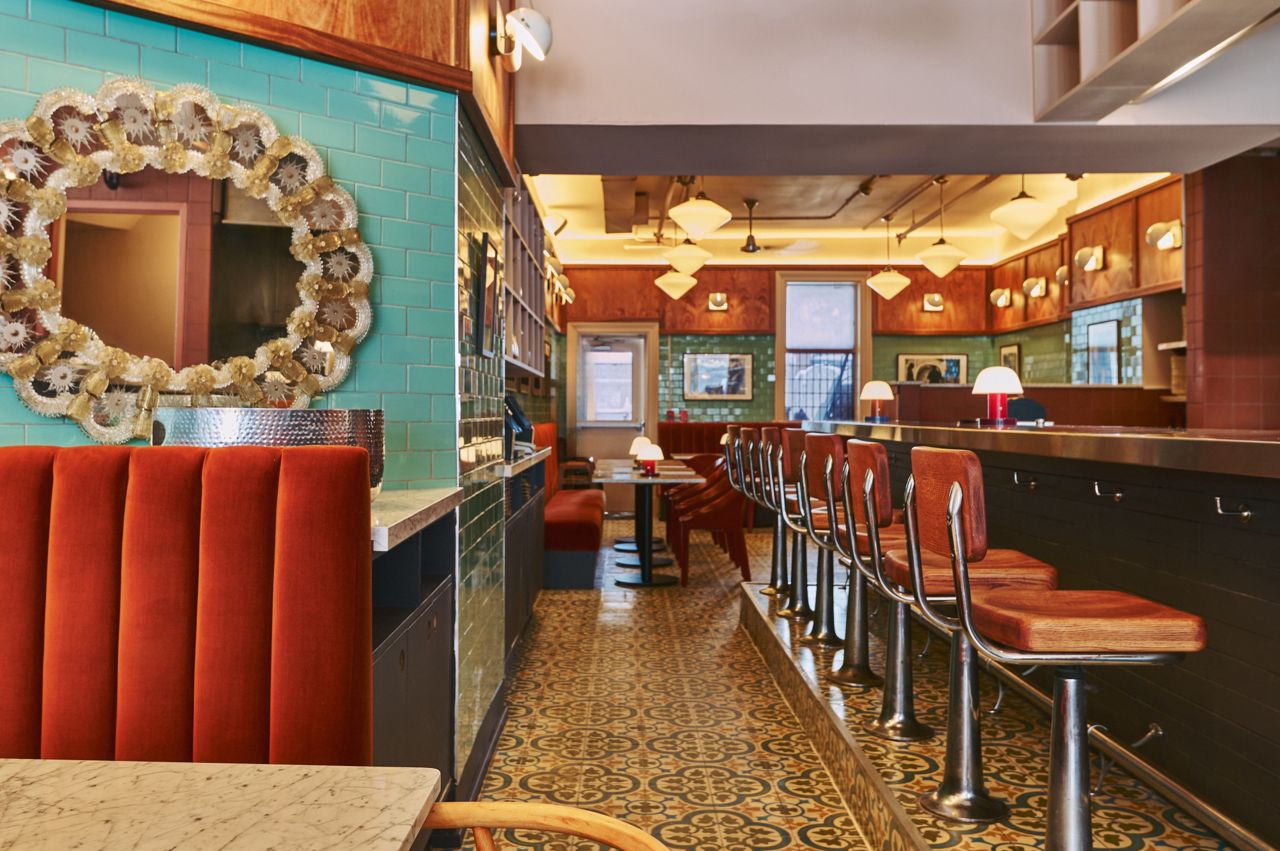 Looking from the front of Proper's dining room to the back