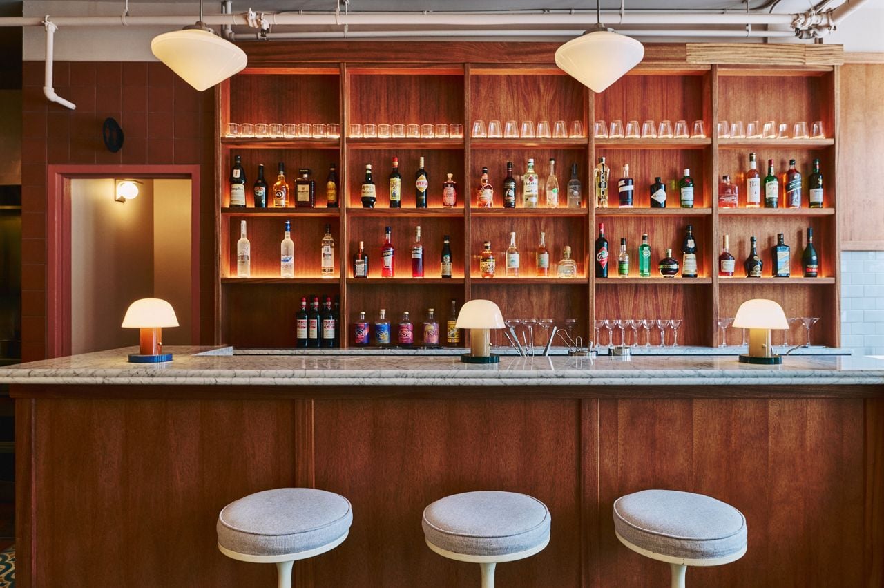 The bar at Proper, a restaurant on Roncesvalles Avenue in Toronto