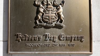 The Hudson's Bay plaques are coming down