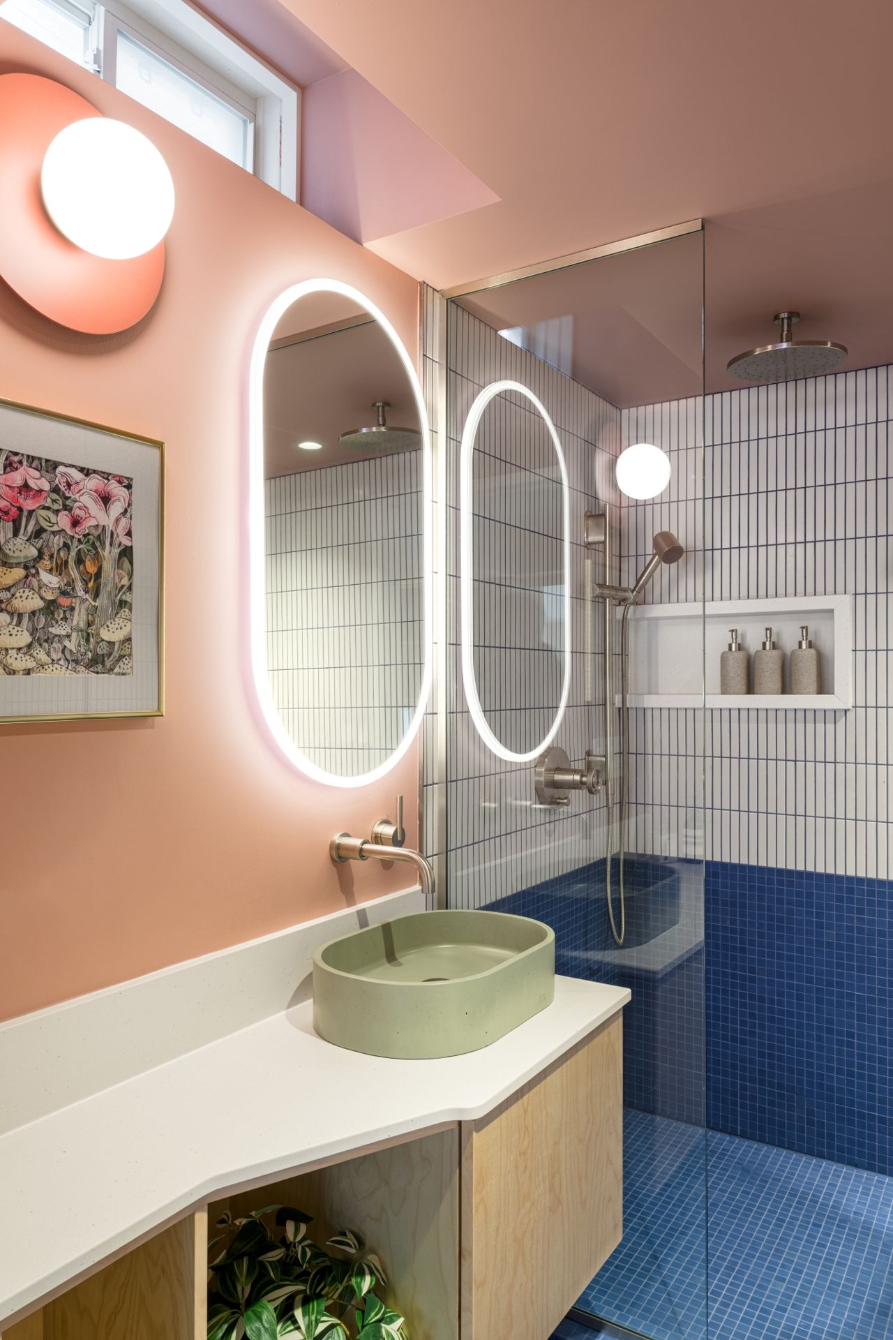 This couple transformed a basement suite into a colourful paradise