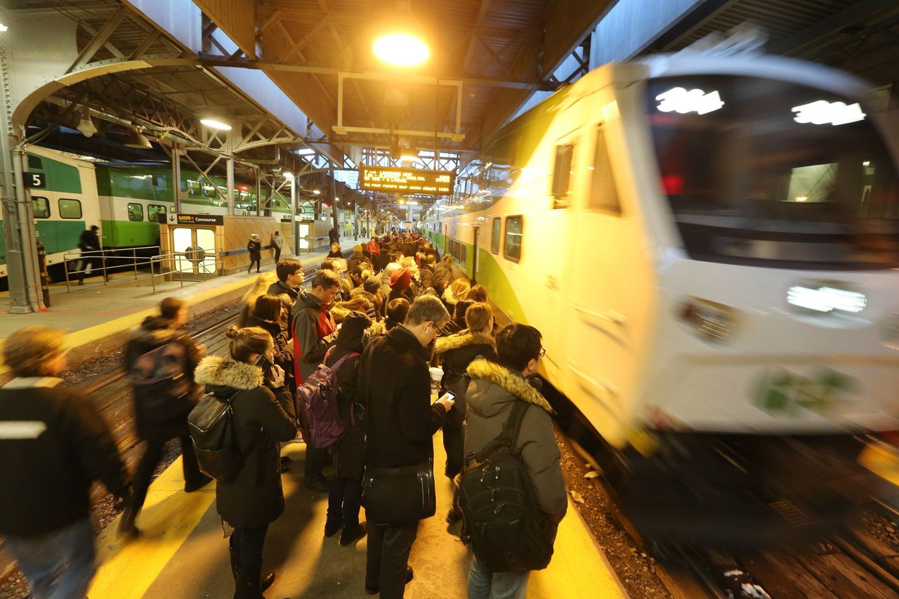 A GO train stuck near Union is causing chaos for commuters this morning