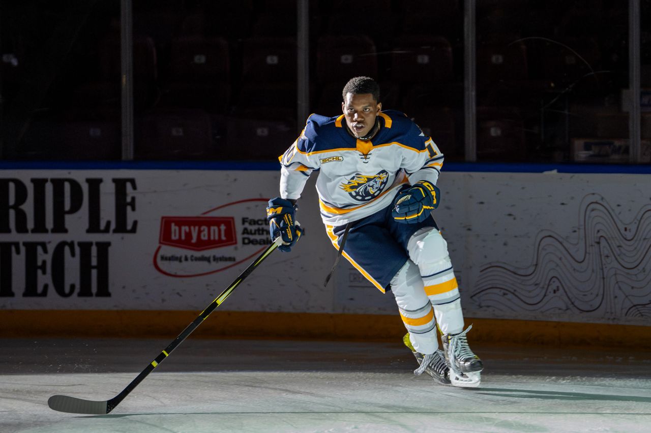 Hockey player in a movie