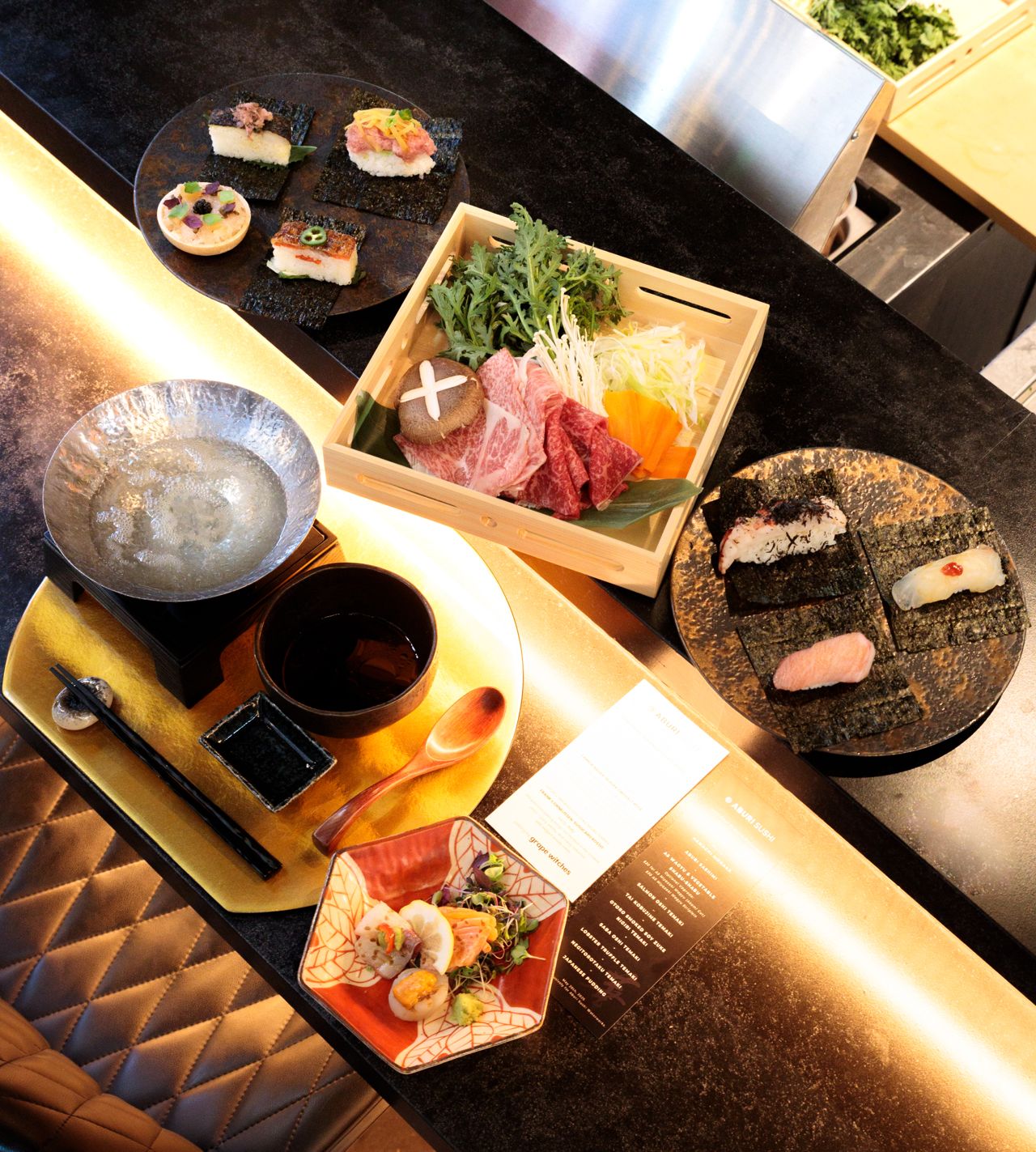 Aburi Sushi's shabu shabu meal