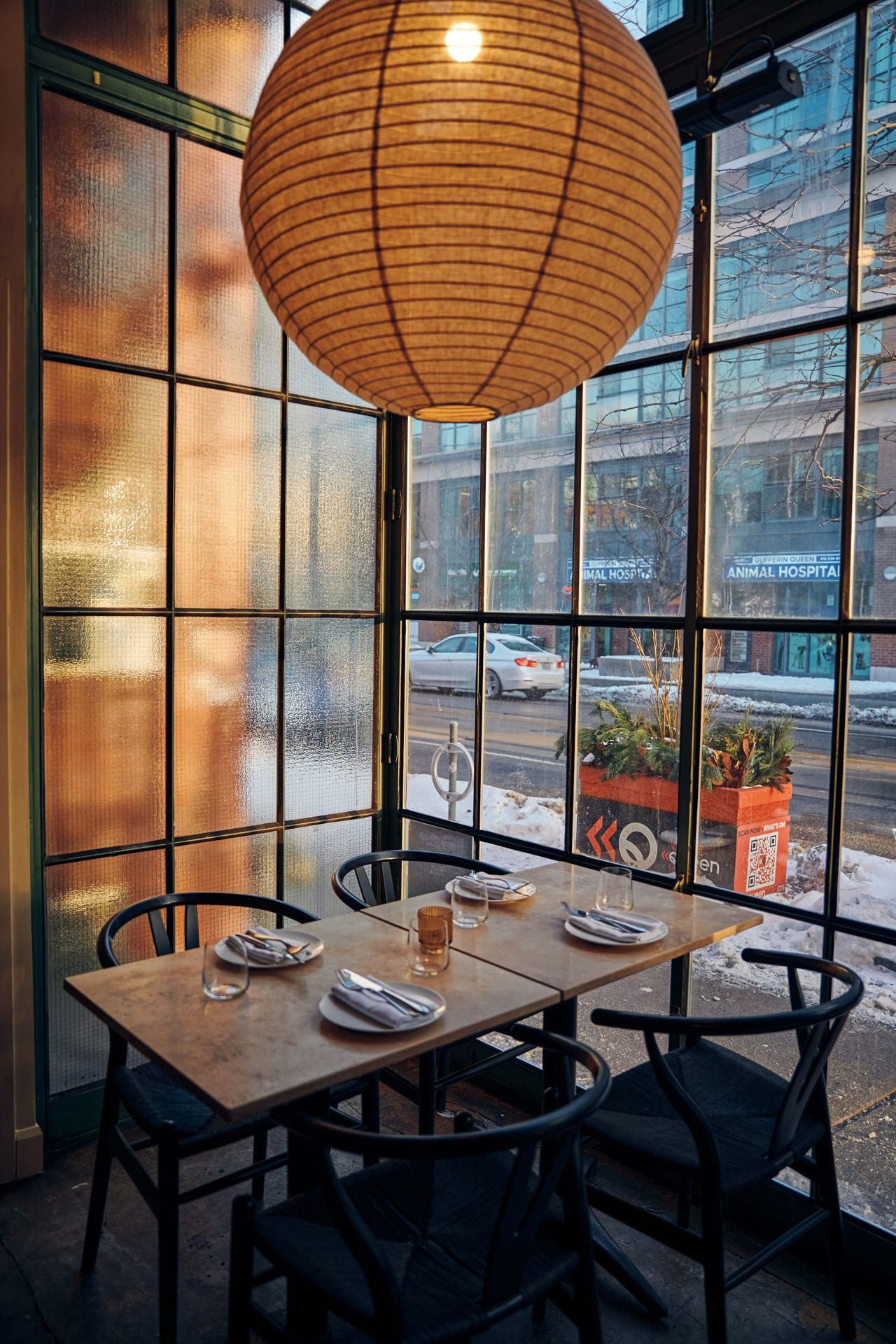 A table for four by the window at Liliana