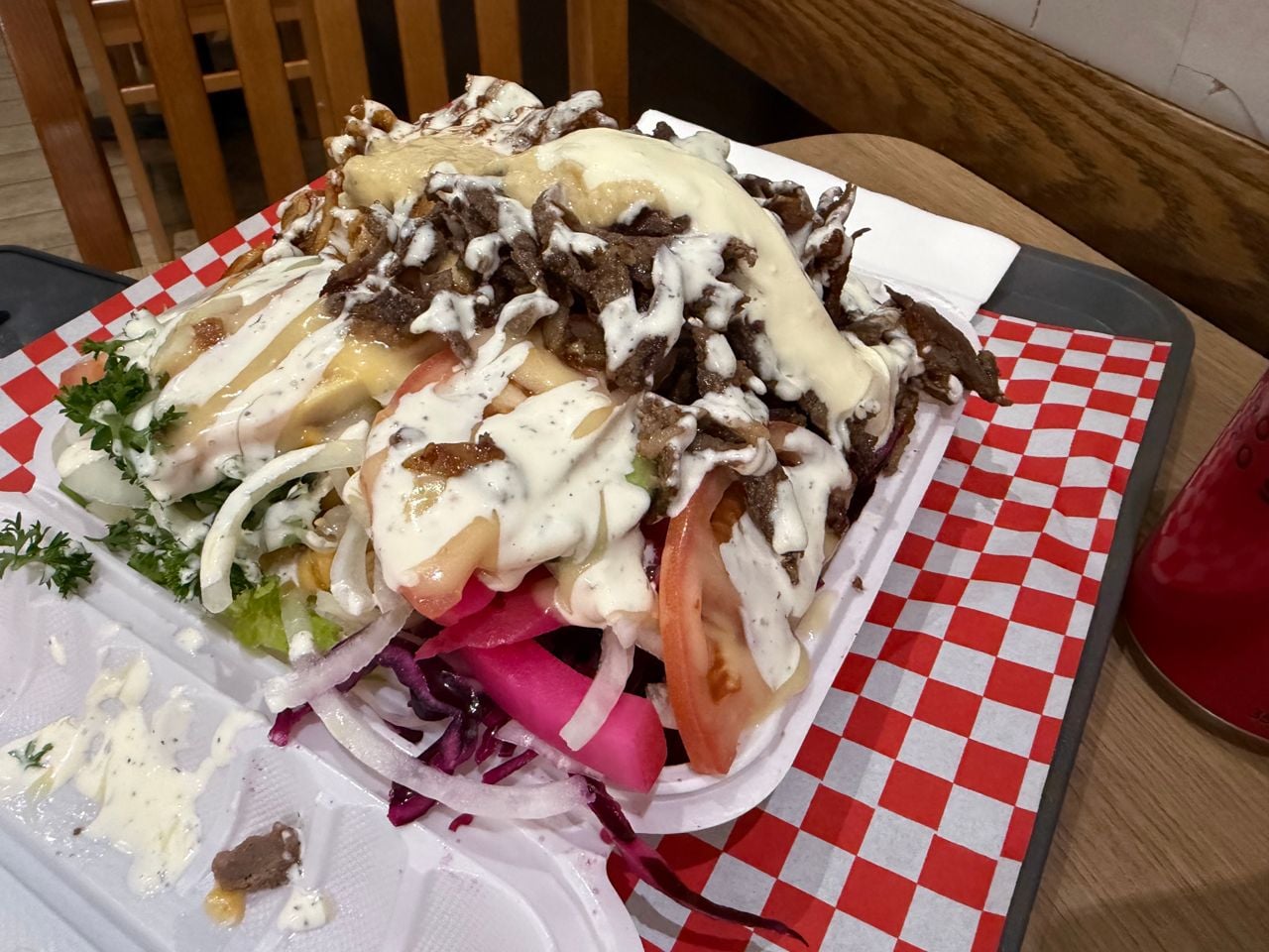 An order of chicken shawarma from Two Brothers Shawarma