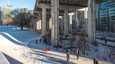 The city wants to put a seven-kilometre trail under the Gardiner Expressway
