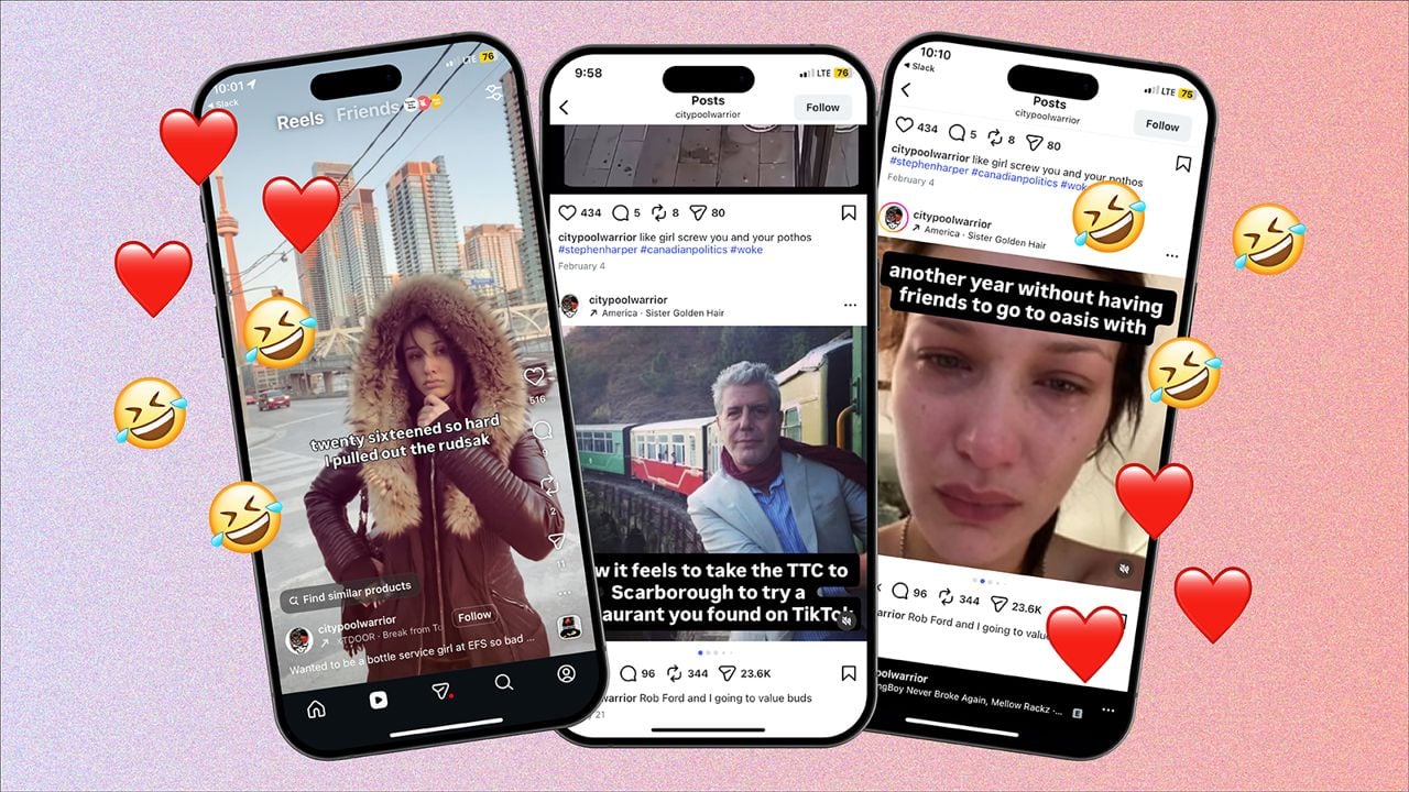Memes on a phone screen