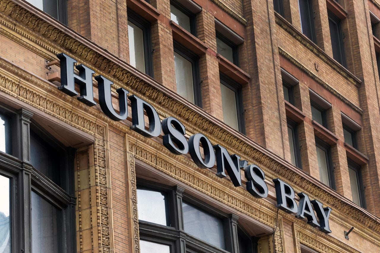 Hudson Bay sign on the company building on Queen St. W. in Toronto.