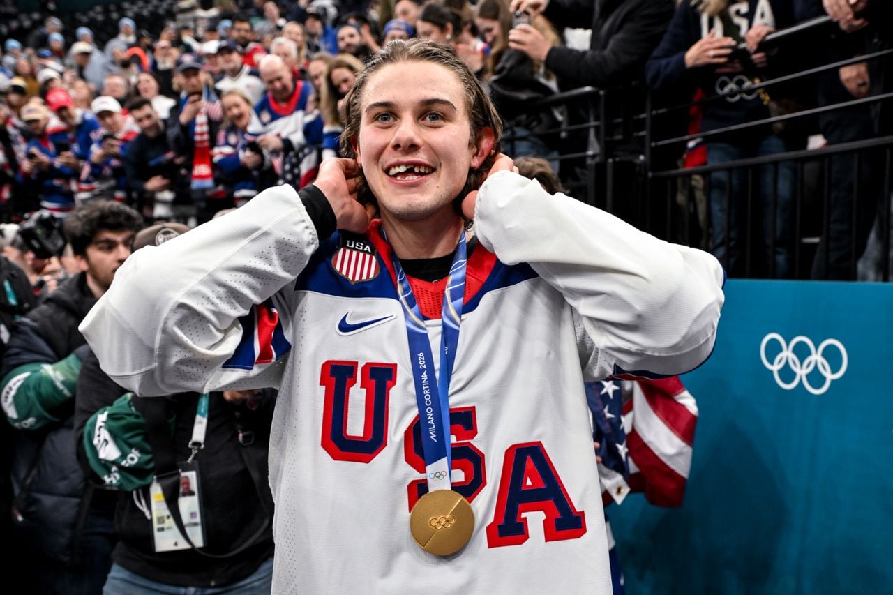 Jack Hughes would like his Olympic puck back