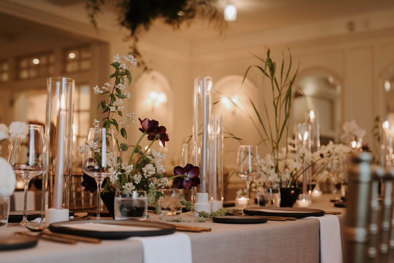 Floral arrangement on a table