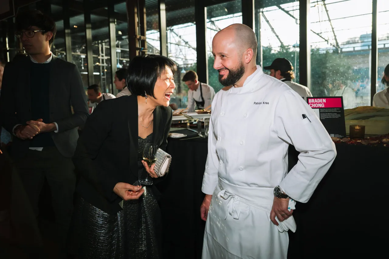 Olivia Chow with a chef