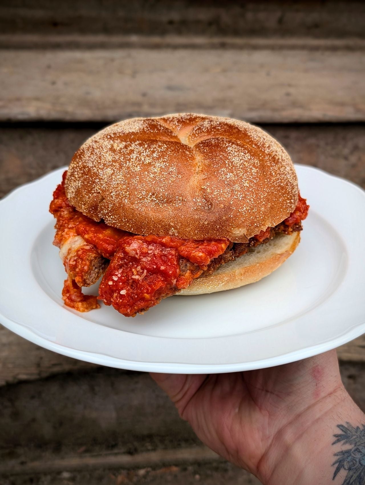 A veal parm sandwich