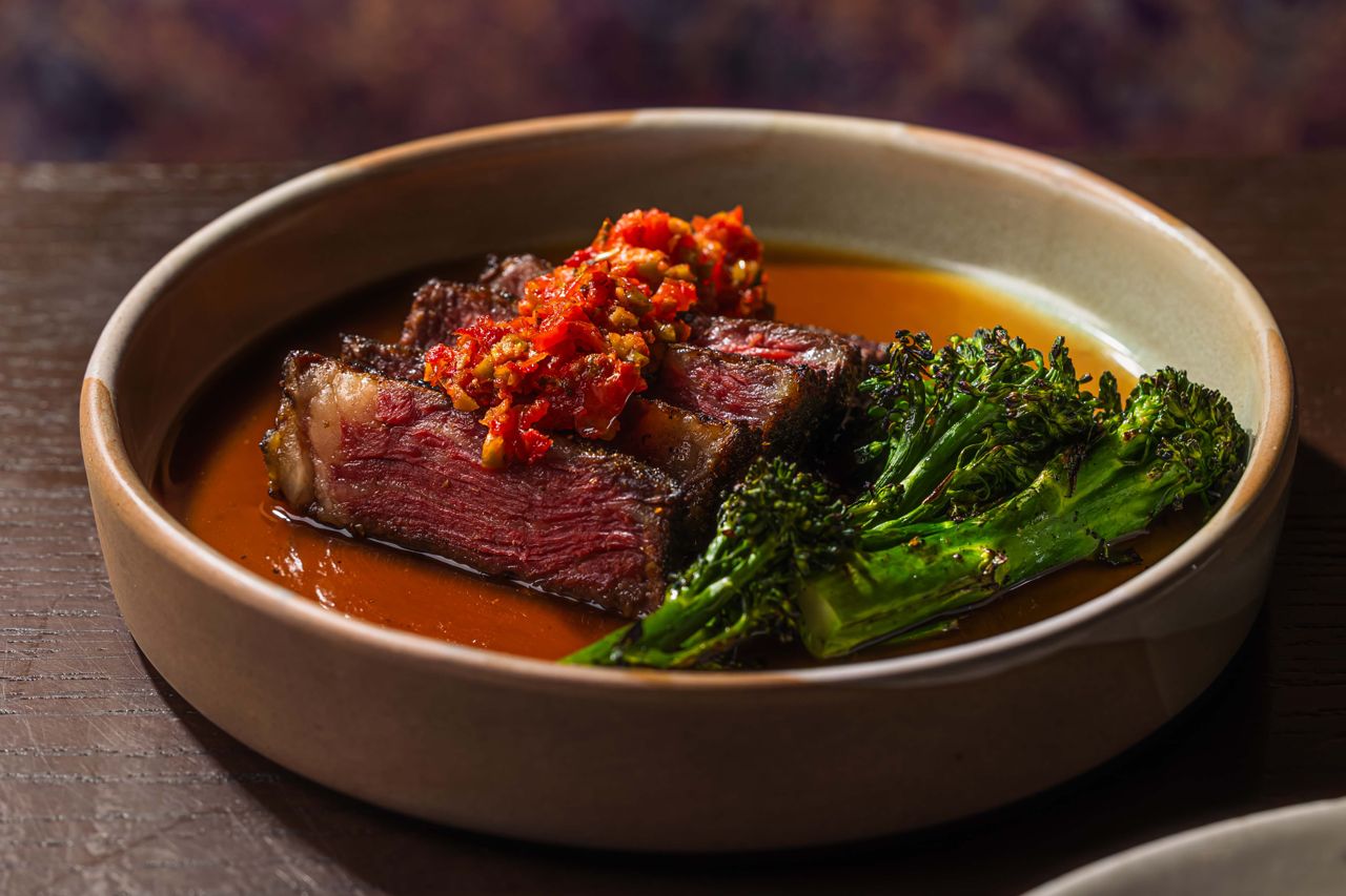 Wagyu short rib and broccolini