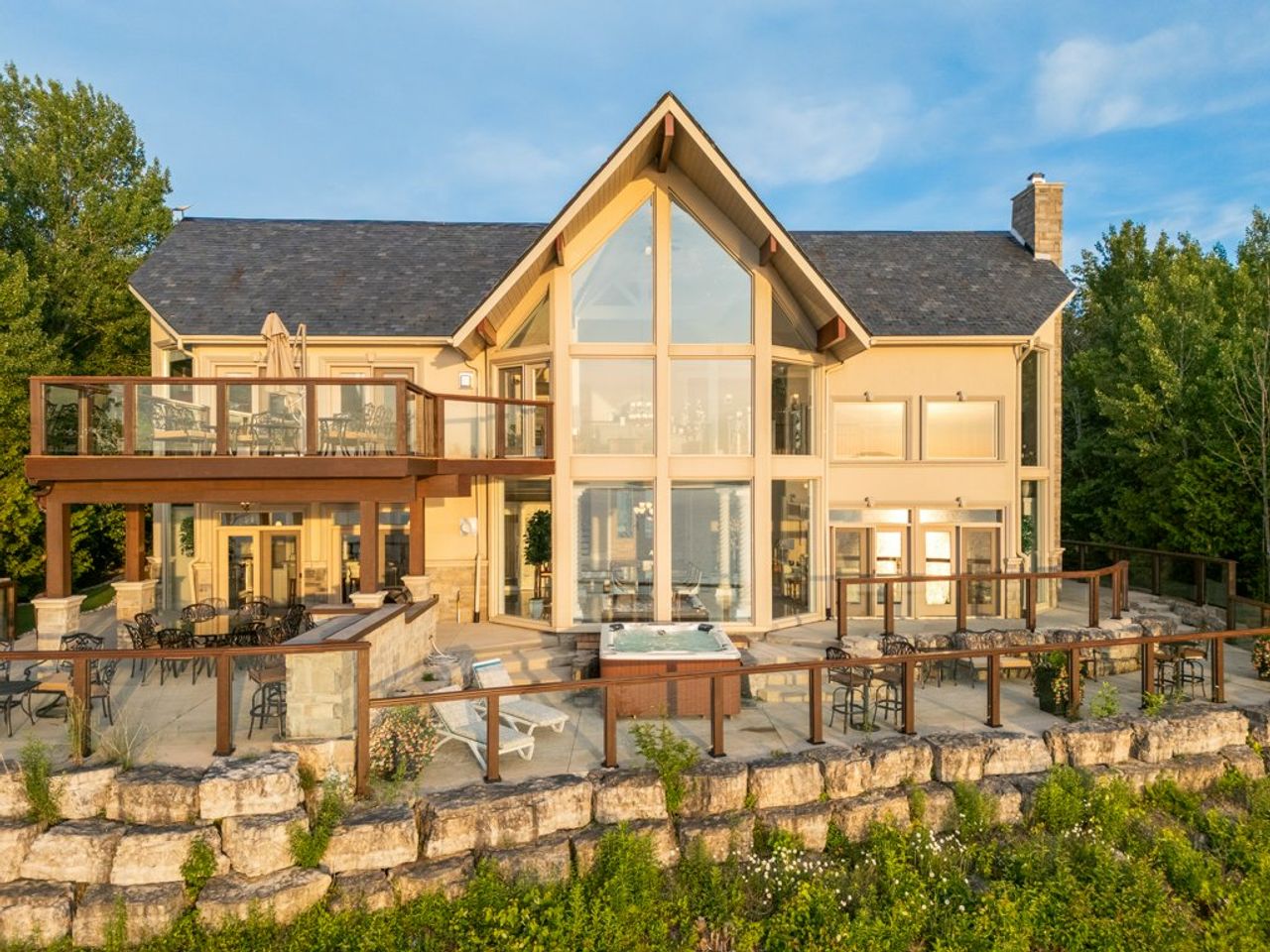 $5 million for a cliffside Bruce Peninsula mansion with lollipop columns