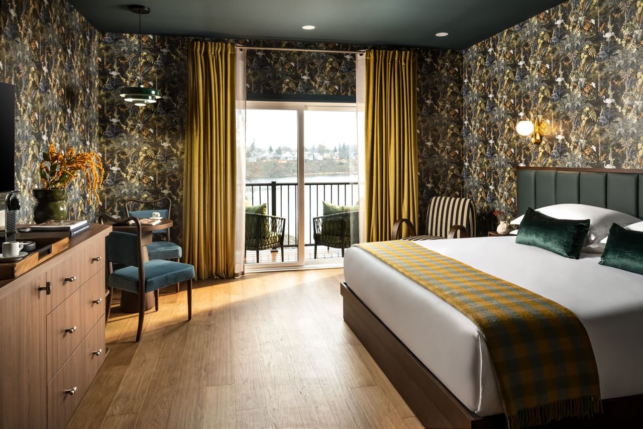Room with fancy wallpaper