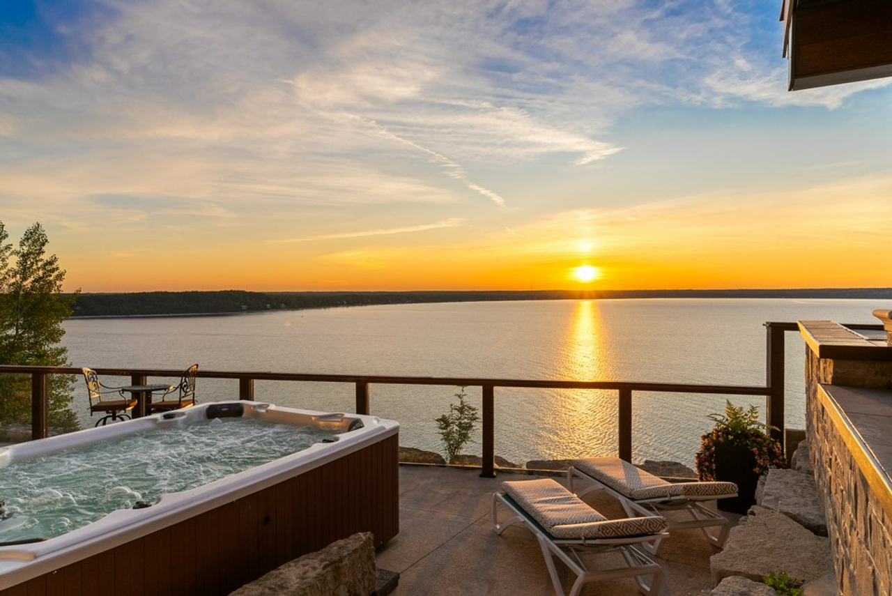 $5 million for a cliffside Bruce Peninsula mansion with lollipop columns