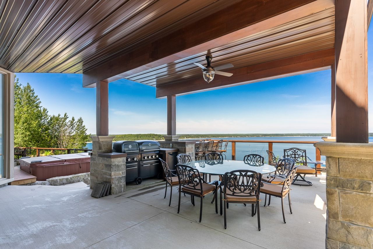 $5 million for a cliffside Bruce Peninsula mansion with lollipop columns