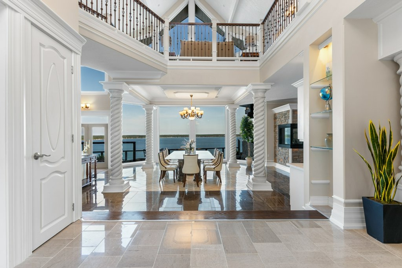 $5 million for a cliffside Bruce Peninsula mansion with lollipop columns