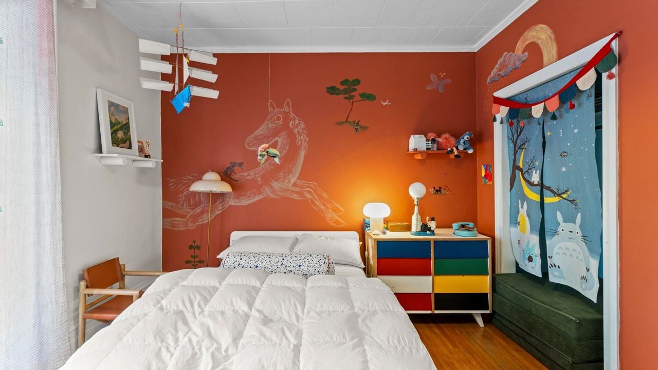 Inside a technicolour rural farmhouse lovingly restored by director Eva Michon and musician Sebastien Grainger
