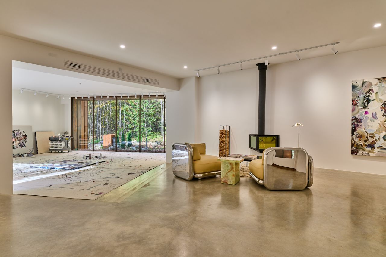 Inside painter Janna Watson's minimalist studio in a Grey County forest
